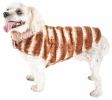 Pet Life  Luxe 'Tira-Poochoo' Tiramisu Patterned Mink Dog Coat Jacket