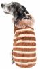 Pet Life  Luxe 'Tira-Poochoo' Tiramisu Patterned Mink Dog Coat Jacket