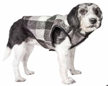 Pet Life  'Black Boxer' Classical Plaided Insulated Dog Coat Jacket (size: small)