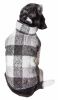 Pet Life  'Black Boxer' Classical Plaided Insulated Dog Coat Jacket