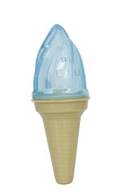 Pet Life Ice Cream Cone Cooling 'Lick And Gnaw' Water Fillable And Freezable Rubberized Dog Chew And Teether Toy (Color: Color Yellow)