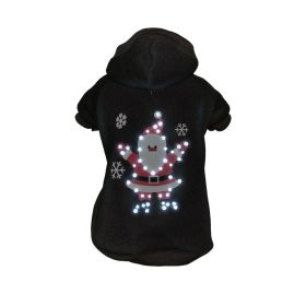 Pet Life LED Lighting Juggling Santa Hooded Sweater Pet Costume (size: small)