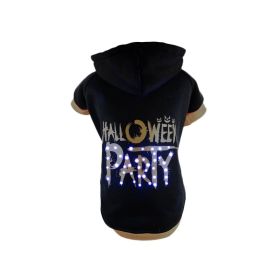 Pet Life LED Lighting Halloween Party Hooded Sweater Pet Costume (size: large)