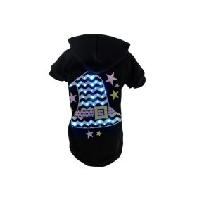 Pet Life LED Lighting Magical Hat Hooded Sweater Pet Costume (size: small)