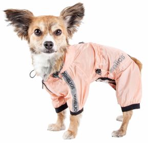 Dog Helios  'Torrential Shield' Waterproof Multi-Adjustable Full Bodied Pet Dog Windbreaker Raincoat (size: X-Small, Green)
