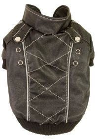 Wuff-Rider Fashion Suede Stitched Pet Coat (size: medium)