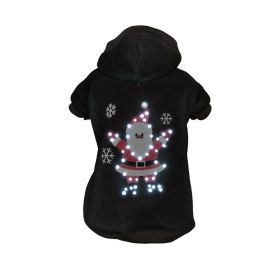 Pet Life LED Lighting Juggling Santa Hooded Sweater Pet Costume (size: medium)