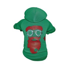 Pet Life LED Lighting Cool Santa Shades Hooded Sweater Pet Costume (size: large)