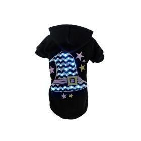 Pet Life LED Lighting Magical Hat Hooded Sweater Pet Costume (size: medium)