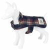 Touchdog  2-In-1 Tartan Plaided Dog Jacket With Matching Reversible Dog Mat