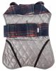 Touchdog  2-In-1 Tartan Plaided Dog Jacket With Matching Reversible Dog Mat