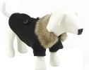 Buttoned 'Coast-Guard' Fashion Faux-Fur Collared Wool Pet Coat