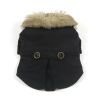 Buttoned 'Coast-Guard' Fashion Faux-Fur Collared Wool Pet Coat