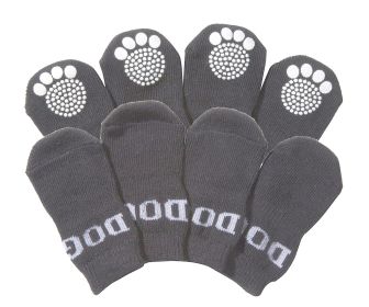 Pet Socks W/ Rubberized Soles (size: small)