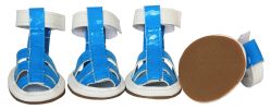 Buckle-Supportive Pvc Waterproof Pet Sandals Shoes - Set Of 4