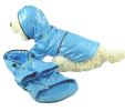 Baby Blue Pvc Waterproof Adjustable Pet Raincoat