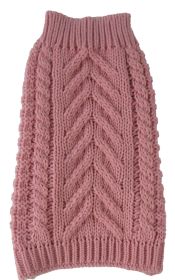 Swivel-Swirl Heavy Cable Knitted Fashion Designer Dog Sweater (size: large)