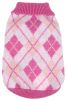 Argyle Style Ribbed Fashion Pet Sweater