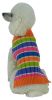 Tutti-Beauty Rainbow Heavy Cable Knitted Ribbed Designer Turtle Neck Dog Sweater