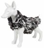 Pet Life  Luxe 'Paw Dropping' Designer Gray-Scale Tiger Pattern Mink Fur Dog Coat Jacket