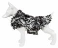 Pet Life  Luxe 'Paw Dropping' Designer Gray-Scale Tiger Pattern Mink Fur Dog Coat Jacket