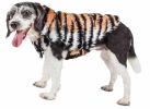 Pet Life  Luxe 'Tigerbone' Glamourous Tiger Patterned Mink Fur Dog Coat Jacket