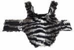 Pet Life  Luxe 'Chauffurry' Beautiful Designer Zebra Patterned Mink Fur Dog Coat Jacket