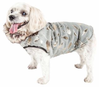 Pet Life  Luxe 'Gold-Wagger' Gold-Leaf Designer Fur Dog Jacket Coat (size: small)