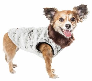 Pet Life  Luxe 'Purrlage' Pelage Designer Fur Dog Coat Jacket (size: large)