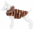 Pet Life  Luxe 'Tira-Poochoo' Tiramisu Patterned Mink Dog Coat Jacket