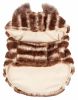 Pet Life  Luxe 'Tira-Poochoo' Tiramisu Patterned Mink Dog Coat Jacket