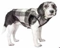 Pet Life  'Black Boxer' Classical Plaided Insulated Dog Coat Jacket