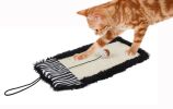 Pet Life Paw-Pleasant Eco-Natural Sisal And Jute Hanging Carpet Kitty Cat Scratcher With Toy