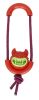 Pet Life Sling-Away Treat Dispensing Launcher With Natural Jute, Squeak Rubberized Dog Toy