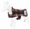 Touchdog  2-In-1 Tartan Plaided Dog Jacket With Matching Reversible Dog Mat